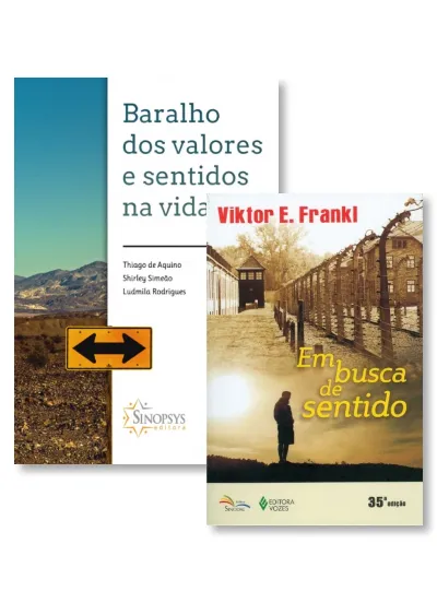 Kit Baralho dos valores e Sentidos na vida + Em busca de sentido